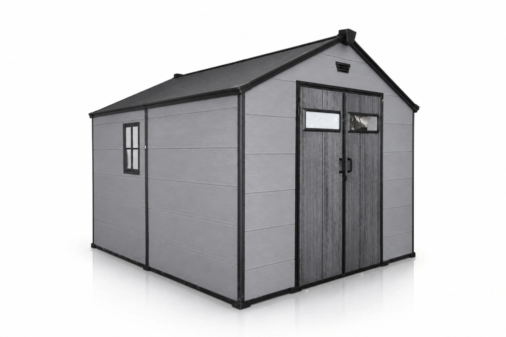 Garlist ZDP-04 Zahradní plastový domek 245 × 306 cm (7,5 m²) šedý