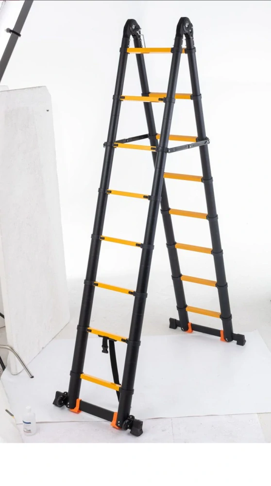 Garlist PROFI TLKS1919 teleskopický žebřík / štafle 3,8 m ( 1,9m + 1,9m) s kolečky
