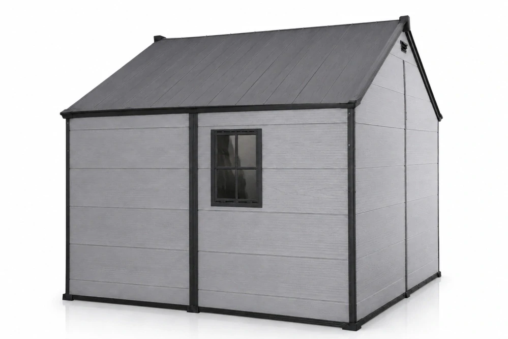 Garlist ZDP-04 Zahradní plastový domek 245 × 306 cm (7,5 m²) šedý