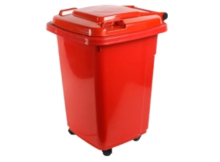 Garlist GRS koš / popelnice červená s kolečky 50 l