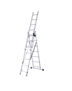 Garlist GST Profi Žebřík hliníkový třídílný, 3x7 příček