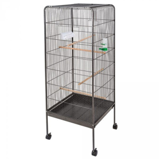 Garlist BC02 Ptačí voliéra, klec antická stříbrná 54x54x146 cm